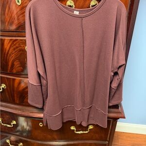 SPANX Women's Burgundy Sweatshirt